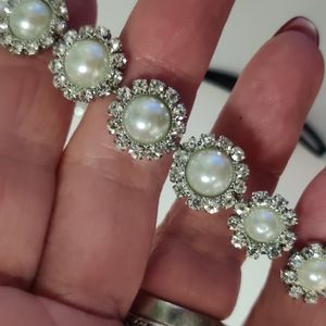 Pearl and rhinestone headband